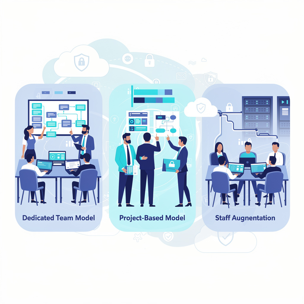 Ilustración de modelos de trabajo